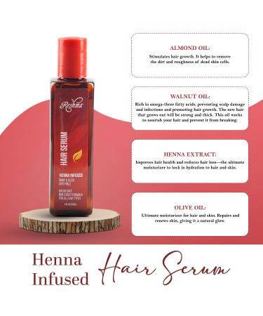 Reshma Beauty Henna Infused Hair Serum - Anti-Frizz & Heat Protectant for All Hair Types | Conditioning & Repairing Leave-In Serum (3 fl. oz - Pack of 1 & 0.5 fl. oz - Pack of 6 - Buy Online on GoSupps.com