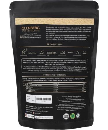 GLENBERG | ROYAL KASHMIRI KAHWA | A Blend of Taste & Health with Serenity of Heaven (100 Grams) 100 Grams | 50 Cups - Buy Online on GoSupps.com
