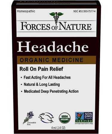Forces of Nature Organic Headache Pain Care (4ml) | Natural Relief for Tension, Stress, and Anxiety | Non GMO & Chemical-Free - Buy Online on GoSupps.com