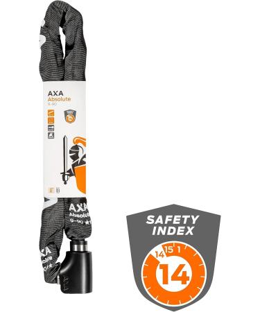 Buy Axa Absolute 9-90 Bicycle Lock - High Security Chain Lock Safety Level 14 90cm Length Black Polyester Shell - International Shipping - Buy Online on GoSupps.com