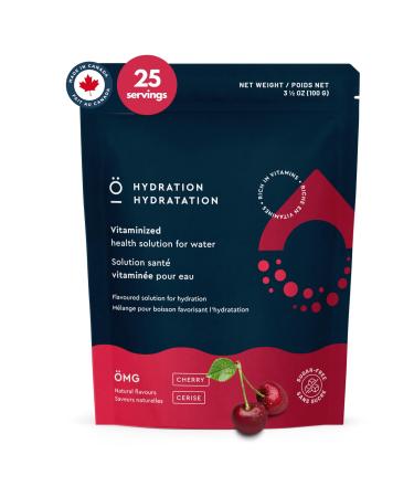 Hydration Vitamin-Rich Water Enhancer Powder Mix - Cherry Flavor - 25 servings - All-Natural Sugar-Free Source of Vitamin C E B6 B12