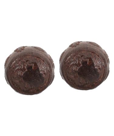 Beavorty 1 pair of fitness handball massage and health handball handles for players Portable massager Chinese health massage cone ball balls wood sport older pillows