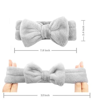 IVARYSS Makeup Headband 6 Pcs Microfiber Spa Headwrap Set for Women - White Gray Black - Buy Online on GoSupps.com