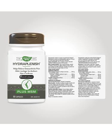 Natures Way Hydraplenish with Patented BioCell Collagen & OptiMSM | Supports Skin Collagen Production | Promotes Skin Elasticity | 60 Capsules - Buy Online on GoSupps.com
