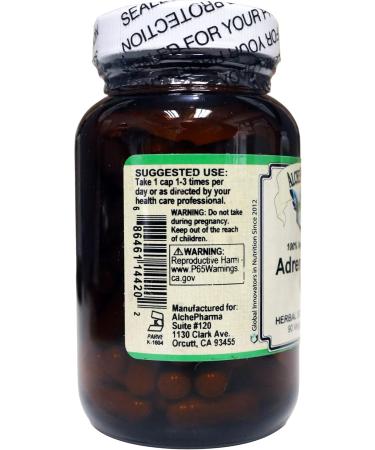 AlchePharma Adrenal Rx Powder Capsules Adaptogen Blend (90 Vcaps) - Buy Online on GoSupps.com
