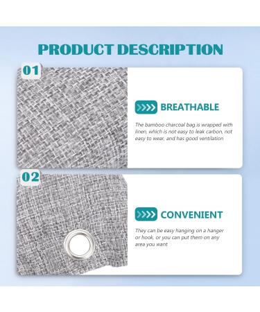 Gatuida 4PC Natural Activated Bamboo Air Purification Bags | Moisture Absorber & Deodorizer for Shoes & Clothing - Buy Online on GoSupps.com
