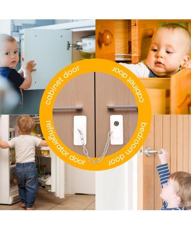 2x Adjustable Cabinet Lock without Drilling - Keyed Refrigerator Sliding Door & Window Locks | Child & Pet Safety - White - Buy Online on GoSupps.com