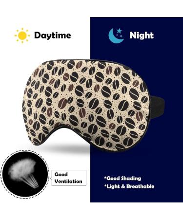 Coffee Bean Funny Sleep Eye Mask | Soft Blindfold for Men and Women | Adjustable Strap Night Eyeshade - Buy Online on GoSupps.com