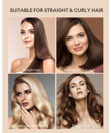 360 Airflow Styler - Professional 2-in-1 Curling Iron & Straightener | Ionic Titanium Flat Iron with Auto Shut Off & 5 Temp Settings Perfect for International Shipping - Buy Online on GoSupps.com