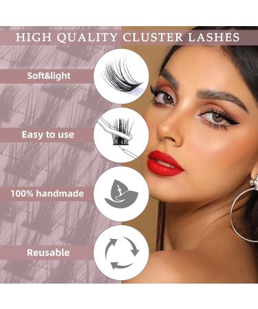 Cluster Lashes Quewel 8mm C Curl - Individual Eyelash Segments for DIY Extensions | Natural Look | 1 Pack - Buy Online on GoSupps.com