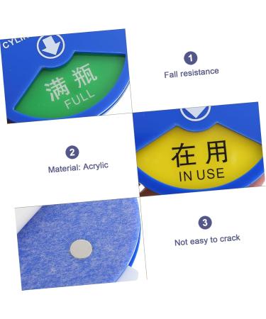 Hemoton Cable Rods 3pcs Signage Emblems Labels Hospital Cylinder Status Sign Cylinder Status Plate Oxygen Tank - Buy Online on GoSupps.com