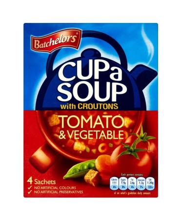 Batchelors Cup a Soup with Croutons Tomato & Vegetable (4 per pack - 104g)