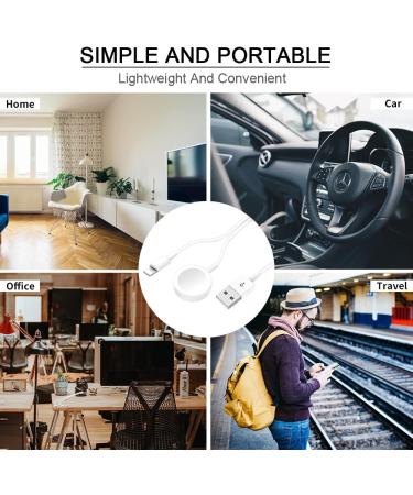 Apple MFi Certified Magnetic Charger Cable for Apple Watch and iPhone - 4.9 ft/1.5m - Compatible with Apple Watch Series and iPhone Models - USB Charging - Buy Online on GoSupps.com