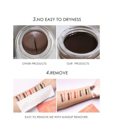 2pcs Waterproof Eyebrow Eyeliner Cream - Long-Lasting Anti-Smudge Tint Gel & Highlight Color Paste - Buy Online on GoSupps.com