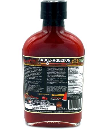 Sauce Aggedon Flavor Factory Tangy Mild Hot Sauce Gluten Free Vegan NON-Vinegar base 220 ml bottle (Pack of 1) - Buy Online on GoSupps.com