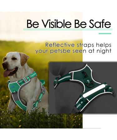 Thinkpet Anti Zug Dog Harness | Adjustable No-Choke Control Harness with Handle | Reflective & Breathable Dog Gear (Large Blue-Green) - 1 Pack - Buy Online on GoSupps.com
