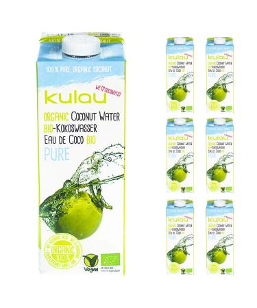 Kulau Organic Coconut Water Pure 1 liter 100% pure coconut water without sugar and additives pack of 12