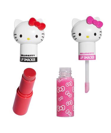 Lip Smacker Hello Kitty Lip Balm Duo & Makeup Set with Cherry Kiwi Lippy Pal Shimmer Powders Lip Gloss Nail Polish & Hair Clips - Buy Online on GoSupps.com