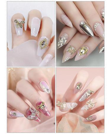 EBANKU 48 PCS Luxury 3D Nail Rhinestones - Shiny Diamond Metal Jewels for Nail Decorations - Buy Online on GoSupps.com