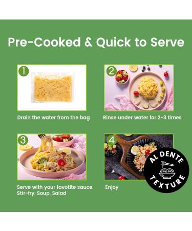 Hethstia Konjac Oat Fiber Keto Fettuccine Shirataki Noodle 9-Pack - Gluten Free, Low Calorie, Low Carb Pasta - Vegan, Sugar Free, Paleo-Friendly Option - Buy Online on GoSupps.com