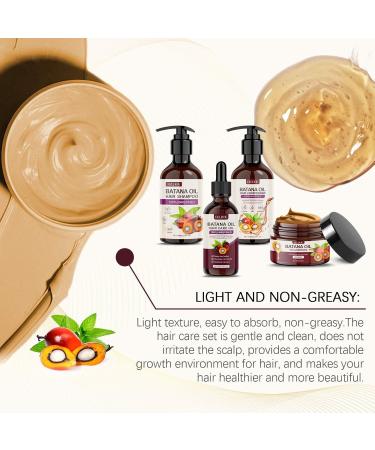 Batana Oil Volumizing Hair Care Set | Nourish & Repair Frizzy Hair - Shampoo Conditioner Mask & Oil - Travel Size for Men & Women - Buy Online on GoSupps.com