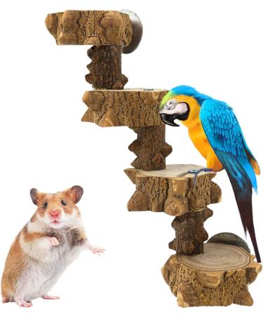 Generic Bird Ladder Bird Toy Bird Wooden Ladder Toy Wooden Parrot Bird Perch Stand Platform for Pet Training Bird Cage Accessories Decoration - Buy Online on GoSupps.com
