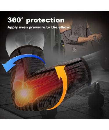 2 Pack Elbow Brace for Tendonitis, Tennis Elbow, Arthritis - Compression Arm Sleeve for Men & Women - Pain Relief & Recovery - Medium Size (11-12.5in) - Buy Online on GoSupps.com