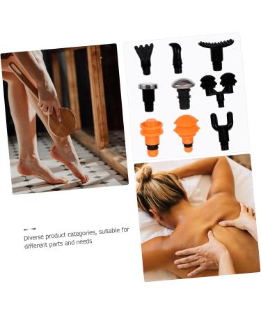 Beavorty 5 Sets of 9-Piece Massage Head & Interchangeable Fascia Accessories for Body Massage Devices - Black - Buy Online on GoSupps.com