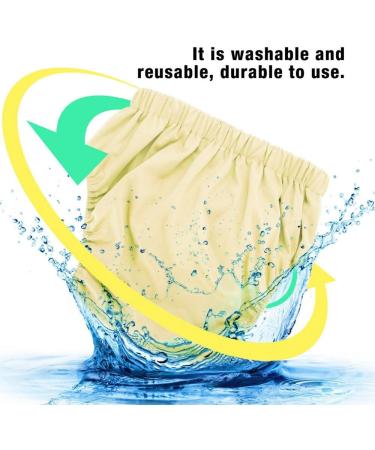Adult Cloth Diaper - Reusable Washable Adjustable Nappy - Yellow - Buy Online on GoSupps.com