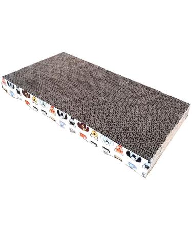 Quality Cat Scratcher Pad with Curvy Pattern Made with Premium Card Board Material 42 x 21 x 4 cm - Buy Online on GoSupps.com