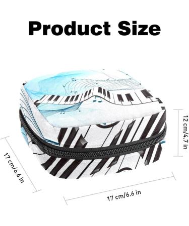 Stylish Piano-Keyboard Napkin Storage Bag | Portable Menstrual Pad & Cup Organizer for Teens & Women - Buy Online on GoSupps.com