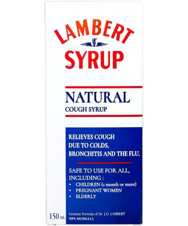 Lambert Syrup - Natural Cough Syrup - Reliefs Cough due to Colds Bronchitis and Flu - Effective for Dry and Wet Cough Safe for Children (Sirop Lambert) (150ML) - Buy Online on GoSupps.com