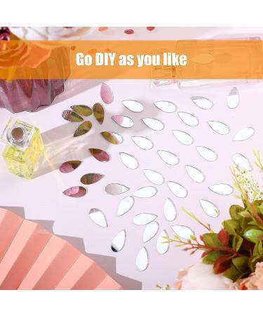 Purpeak Teardrop Craft Mirrors - 150 Pieces Small Glass Mirror Mosaic Tiles for DIY Home Decor - Buy Online on GoSupps.com