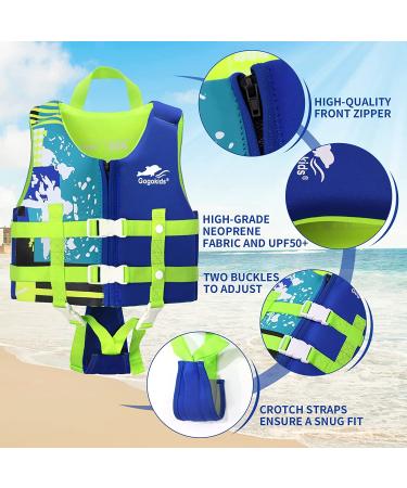Toddler Swim Vest Floaties - Adjustable Safety Strap, Blue, 4-6 Years - Buy Online on GoSupps.com