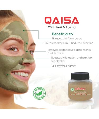 Indian Healing Clay- Deep Pore Cleansing Facial & Body Mask -100% Natural Calcium Bentonite Clay (700 Grams) - Buy Online on GoSupps.com