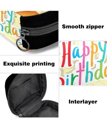 GIAPB Period Bag - Happy Birthday Balloons Design - Sanitary Napkin Holder and Makeup Pouch - Color3127 - Buy Online on GoSupps.com