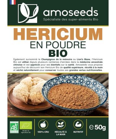 Hericium powder Bio (50g) - Buy Online on GoSupps.com