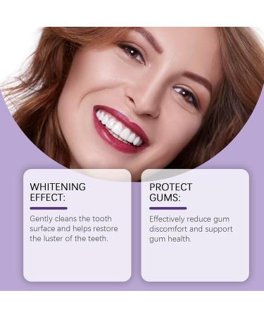 Purple Brightening Tooth Powder - Gently Cleans Surfaces Restores Tooth Luster Reduces Gum Discomfort Eliminates Bad Breath And Provides Long-lasting Freshness.(4pcs) 1 Count (Pack of 1) - Buy Online on GoSupps.com