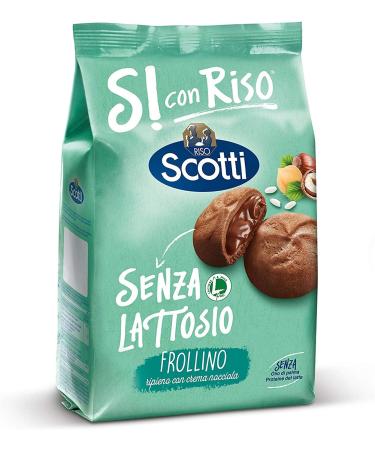  CAIYA 5 x Yes with Scotti Rice Goloso Frollino Stuffed with Lactose Free Hazelnut Cream (Lactose Free) - 200g Sweet Breakfast 5 Packs  - Buy Online on GoSupps.com
