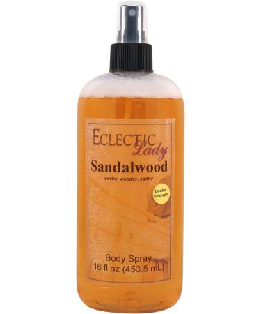 Sandalwood Body Spray Body Mist for Women with Clean Light & Gentle Fragrance Long Lasting Perfume with Comforting Scent for Men & Women Cologne with Soft Subtle Aroma For Daily Use Double Strength 16 Fluid Ounces