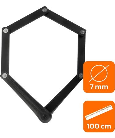 Axa Fold 100 Folding Bike Lock - Safety Level 9 100cm Long Dirt Cover Includes 2 Keys | International Shipping Available - Buy Online on GoSupps.com