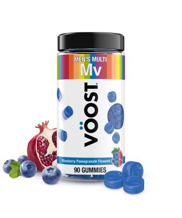 Voost Men's Multivitamin Gummies Supplement with Vitamin A B C D & Zinc to Support Men's Daily Health* Men's Chewable Vitamin Blueberry Pomegranate Flavored 30 Day Supply - 90 Count