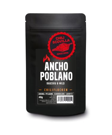 Scovilla CHILI SCOVILLA Ancho Poblano Flakes in a sealPack 40 g