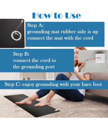 Grounding Bed Mat 11.6x39 Inch - Improve Sleep & Health with Equipment Mat and Ground Cord - Buy Online on GoSupps.com