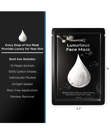 Shape28 Men's Deep Cleansing Hydrating Face Mask - 10 Count Pack for Minimizing Pores and Anti-Aging - Buy Online on GoSupps.com