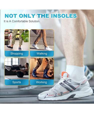 Plantar Fasciitis Pain Relief Insoles for Men and Women - Turquoise | Arch Support & Motion Control Inserts for Work Boots - M M Size 9-10.5 / Women 10-11.5 - Buy Online on GoSupps.com