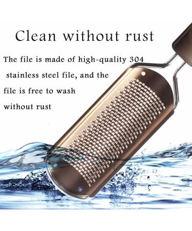 Pedicure Foot File Large Metal Surface Tool Foot Scraper Stainless Steel Pedicure Heel Foot Planer Shower for Crusty Calluses Remover Suitable - Buy Online on GoSupps.com