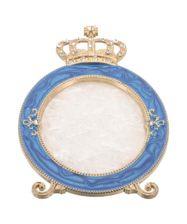 Baluue Nail Art Palette for Color Mixing Golden Crown Shape Easy to Clean Safe Resin Palette for Nail Art Makeup Cosmetics Use