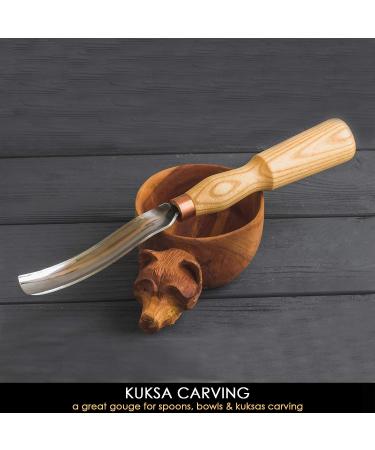 BeaverCraft G7L/22 Wood Carving Gouge Chisel - Carbon Steel Blade, Wood Handle, Radial Bent Gouge for Hard & Soft Woods - Buy Online on GoSupps.com